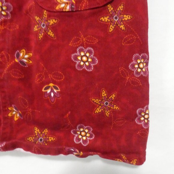GENEVIEVE LAPIERRE COLLECTION | size 12 | Rusty Floral Denim Skirt | Belt Loops - Picture 14 of 14